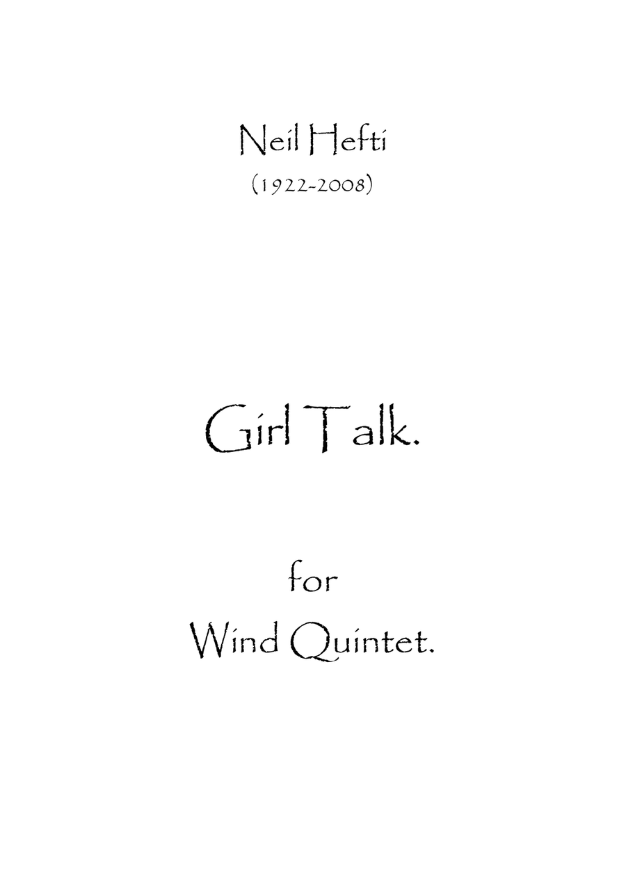 Girl Talk Woodwind Quintet scores gallery preview page 1