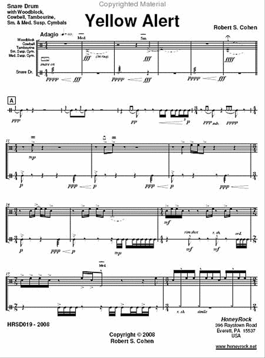 Yellow Alert Percussion scores gallery preview page 3