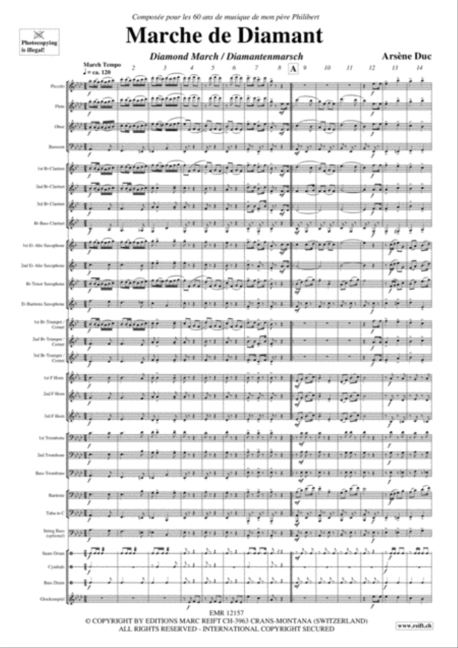 Marche de Diamant Concert Band scores gallery preview page 4