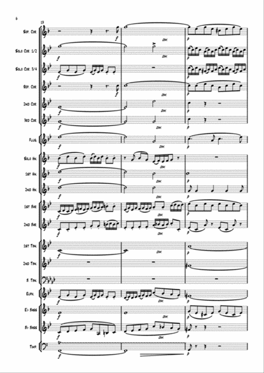 Mendelssohn's Hebrides Overture arranged for brass band Brass Band scores gallery preview page 6