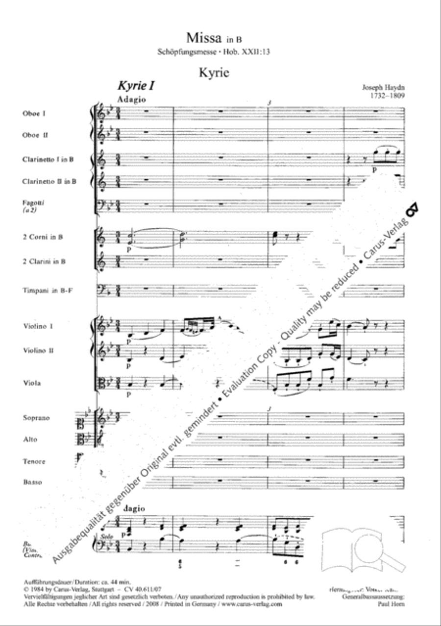 Missa solemnis in B Missa solemnis in B 4-Part scores gallery preview page 12