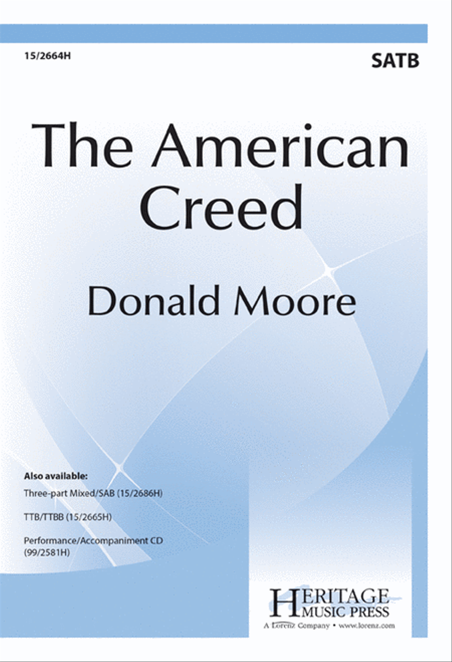 The American Creed 4-Part scores gallery preview page 1