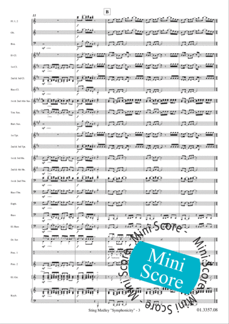 Sting Medley Sting Medley Concert Band scores gallery preview page 7
