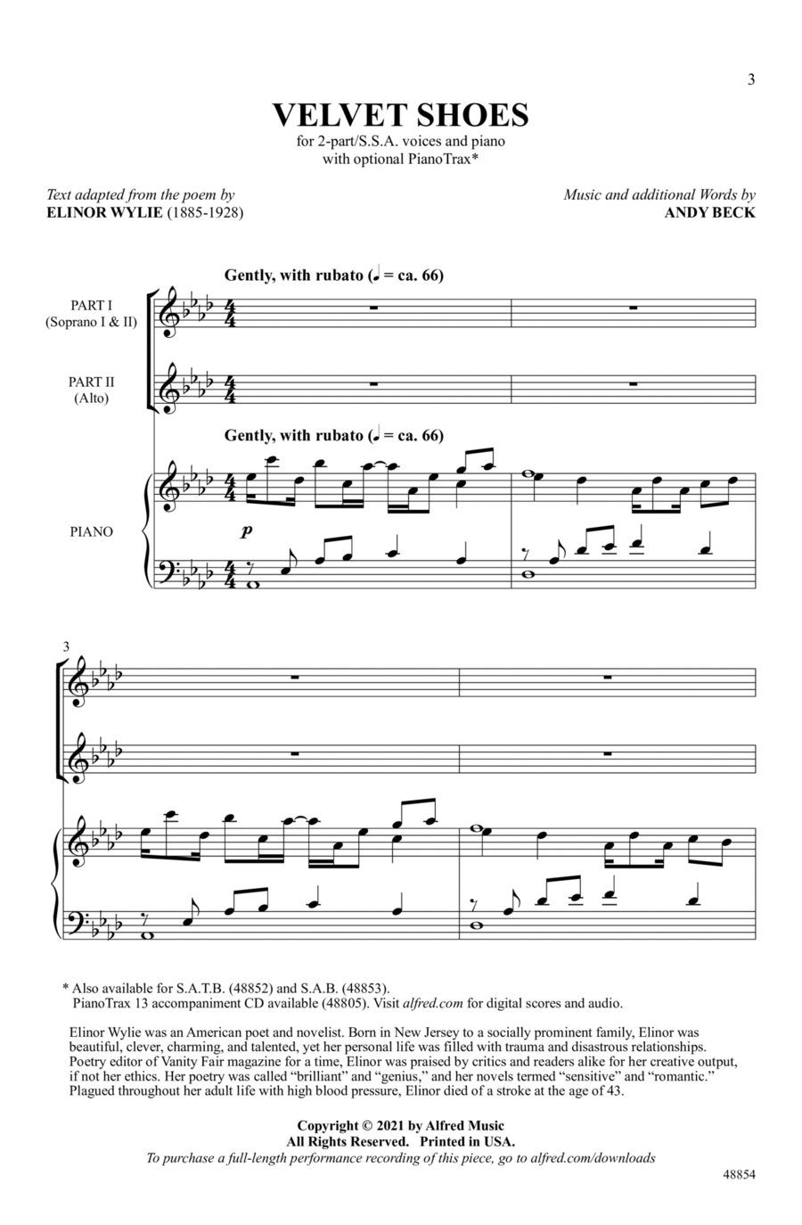 Velvet Shoes Choir scores gallery preview page 1