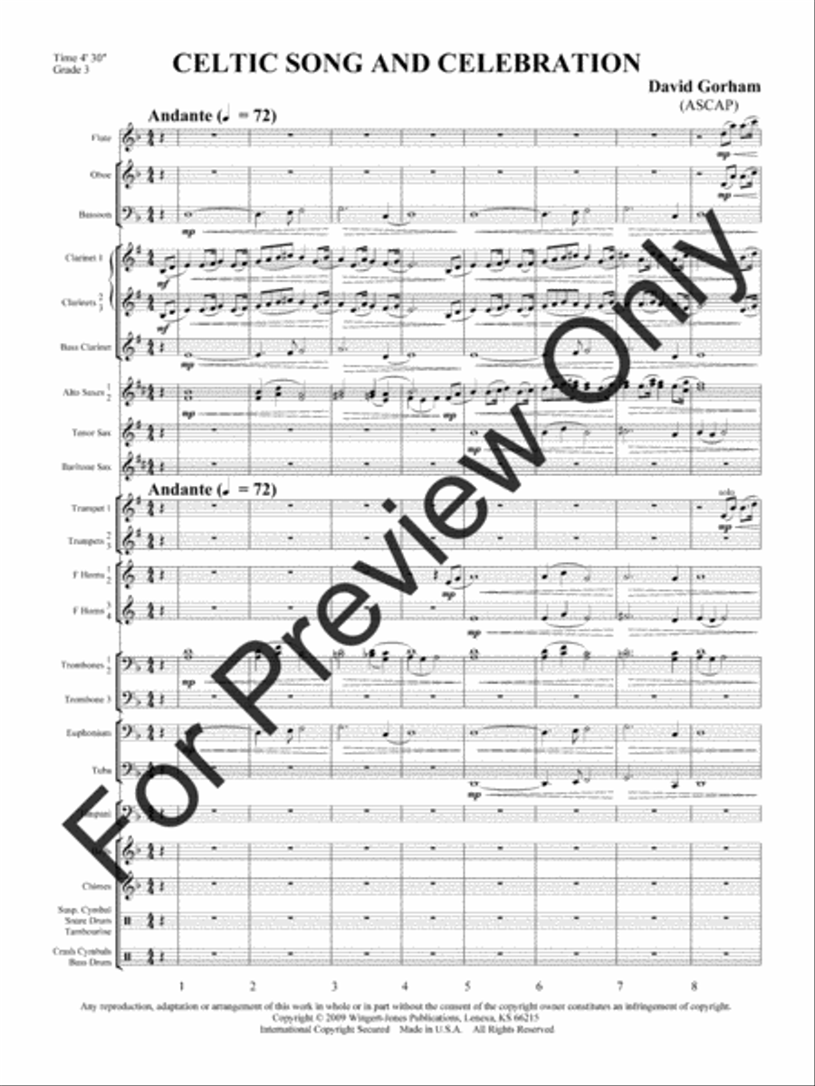 Celtic Song and Celebration Concert Band scores gallery preview page 4