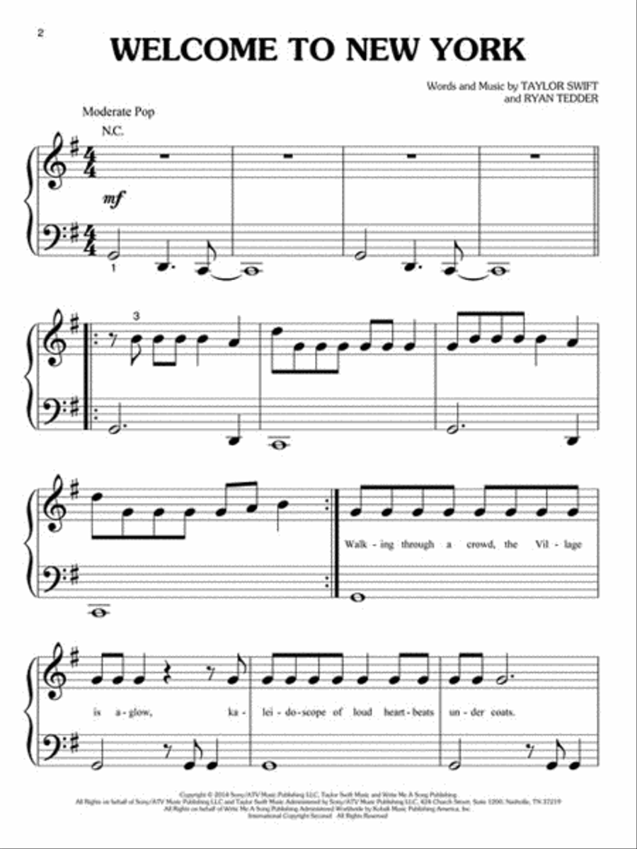 Taylor Swift – 1989 Easy Piano scores gallery preview page 3