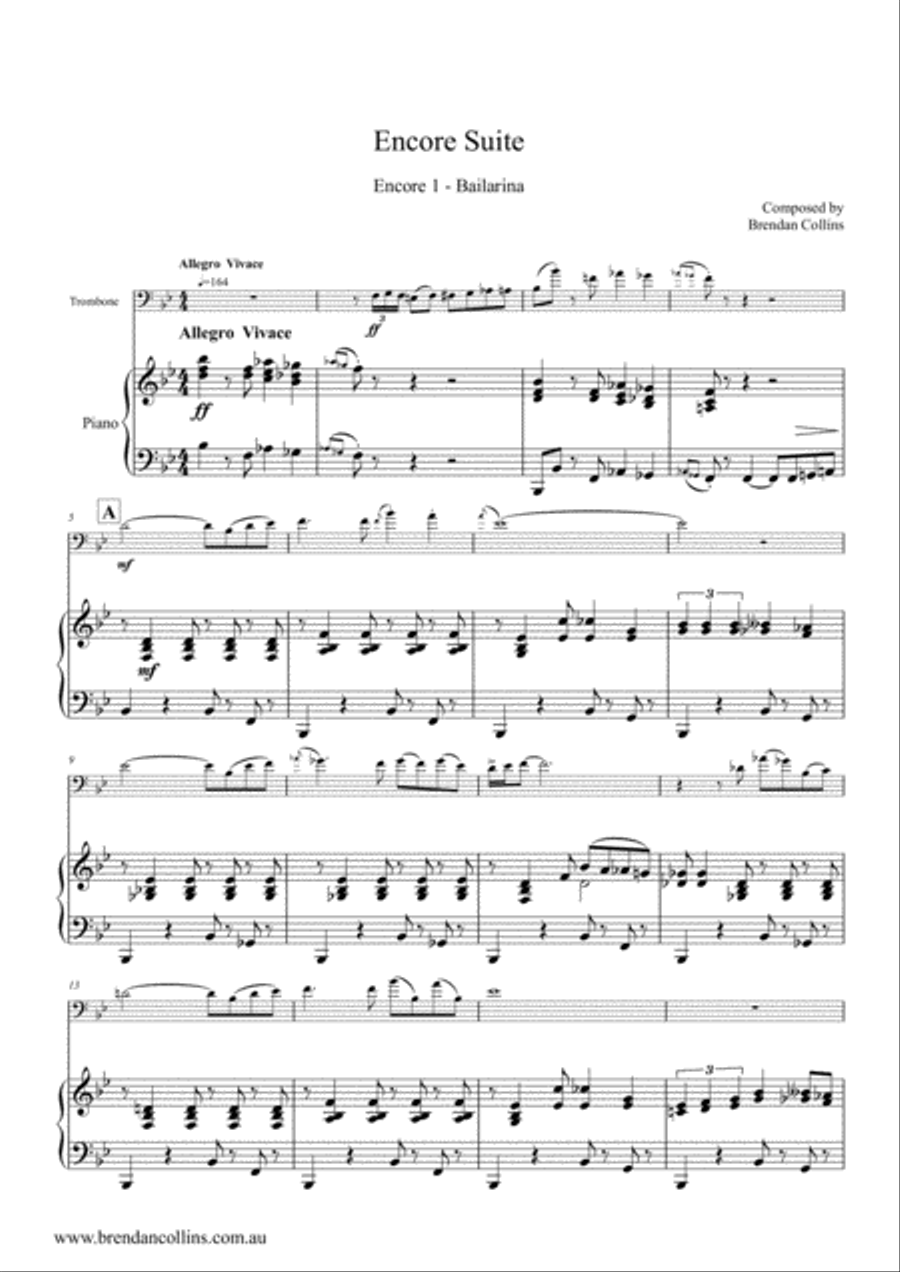 Encore Suite Piano scores gallery preview page 1