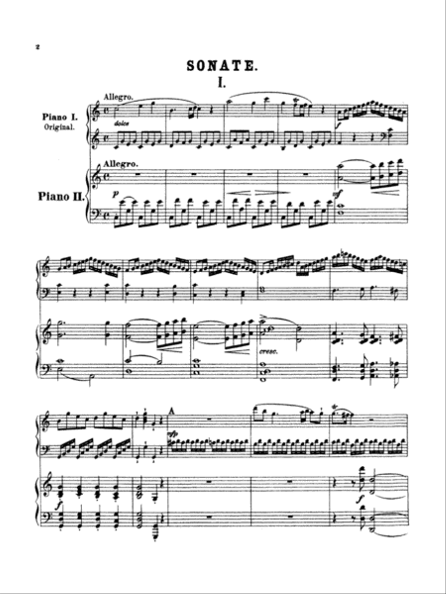Mozart: Sonata in C Major, K. 545 (Arr. Edvard Grieg) Piano Duet scores gallery preview page 2