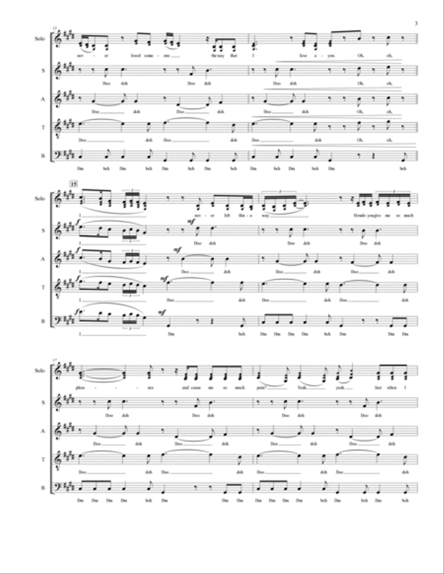 Fallin' Fallin' 4-Part scores gallery preview page 4