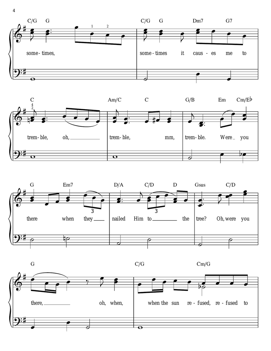 Were You There? Easy Piano scores gallery preview page 4
