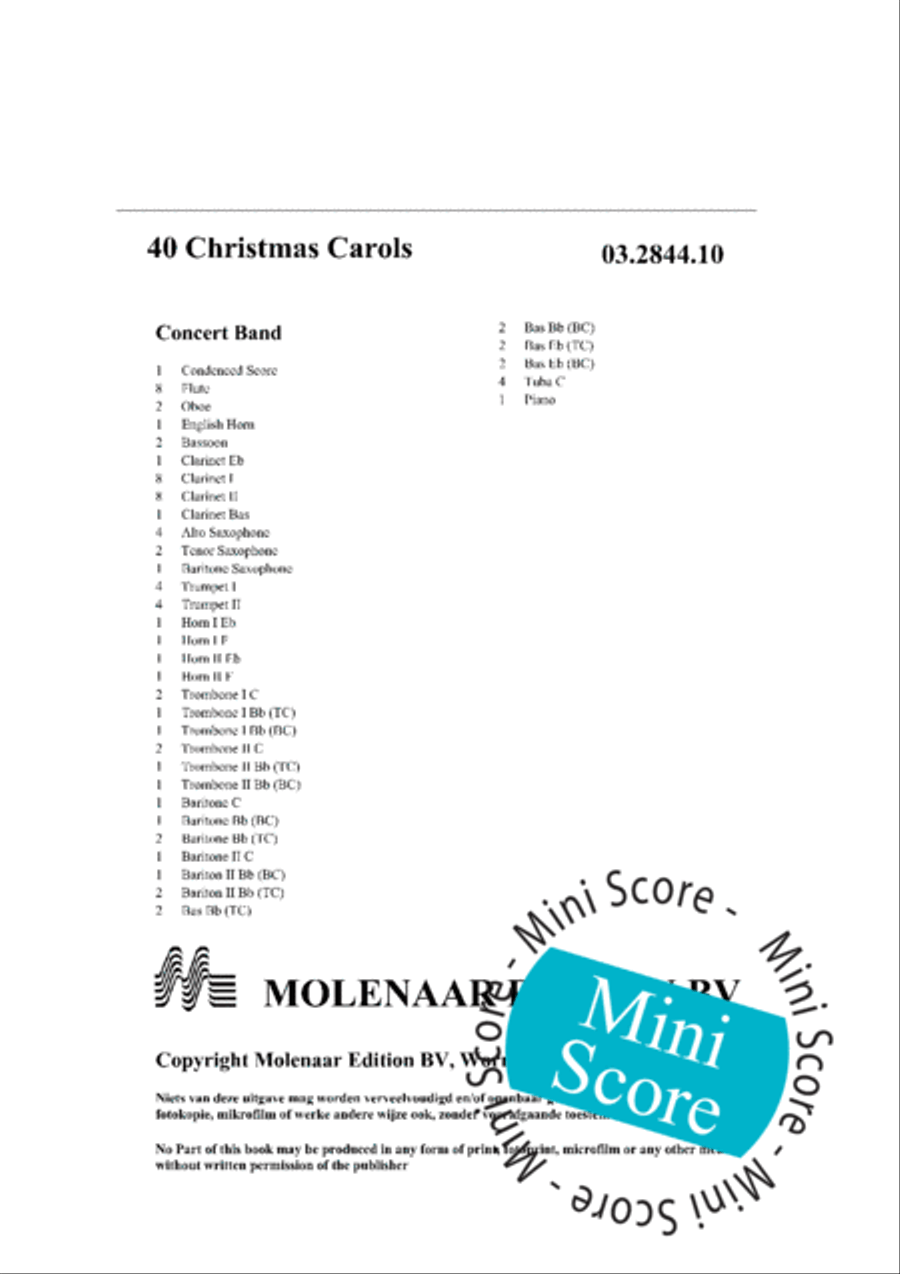 40 Christmas Carols Concert Band scores gallery preview page 4