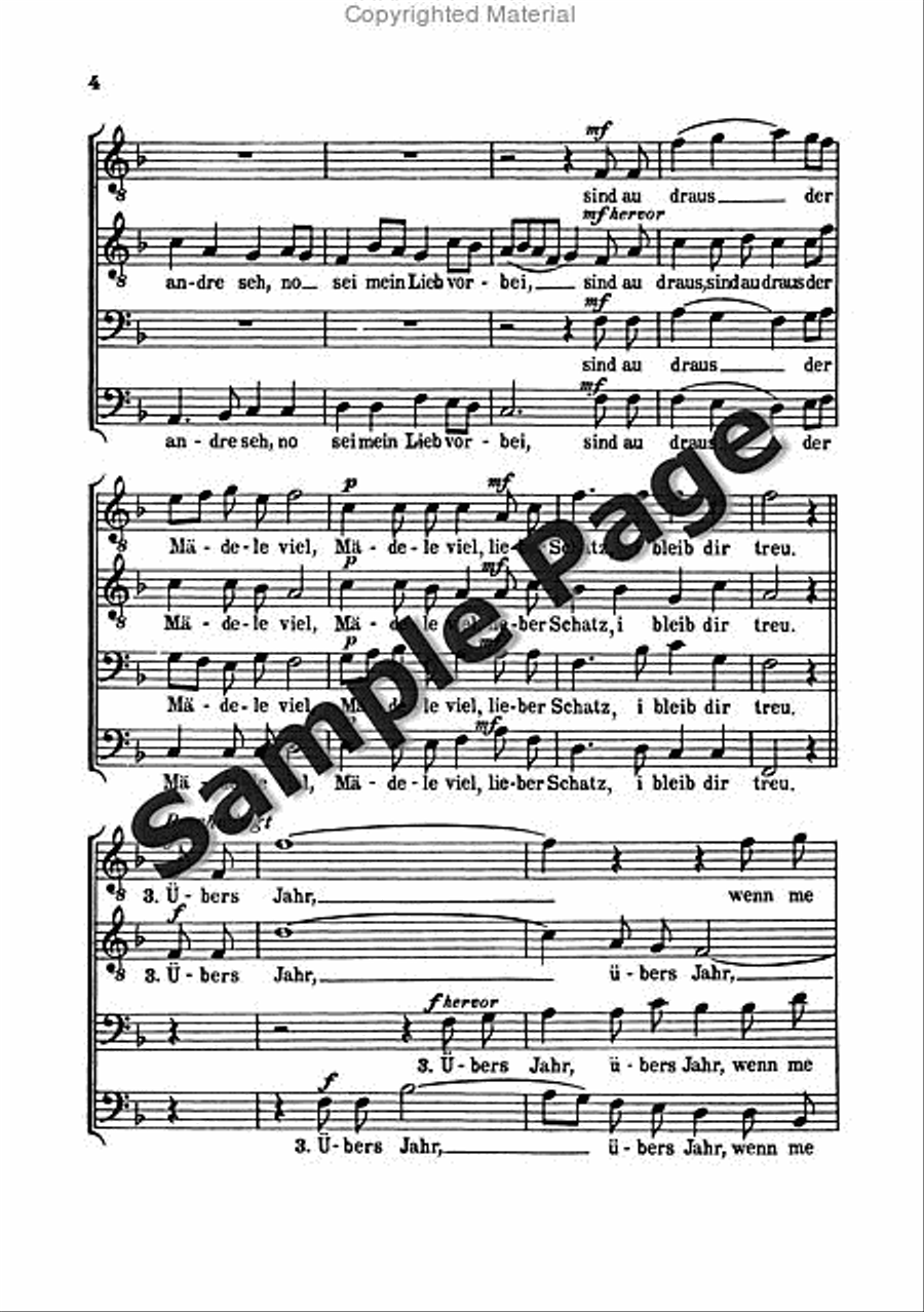 Rein `muss I Denn' Male.vce.chor TTBB scores gallery preview page 5