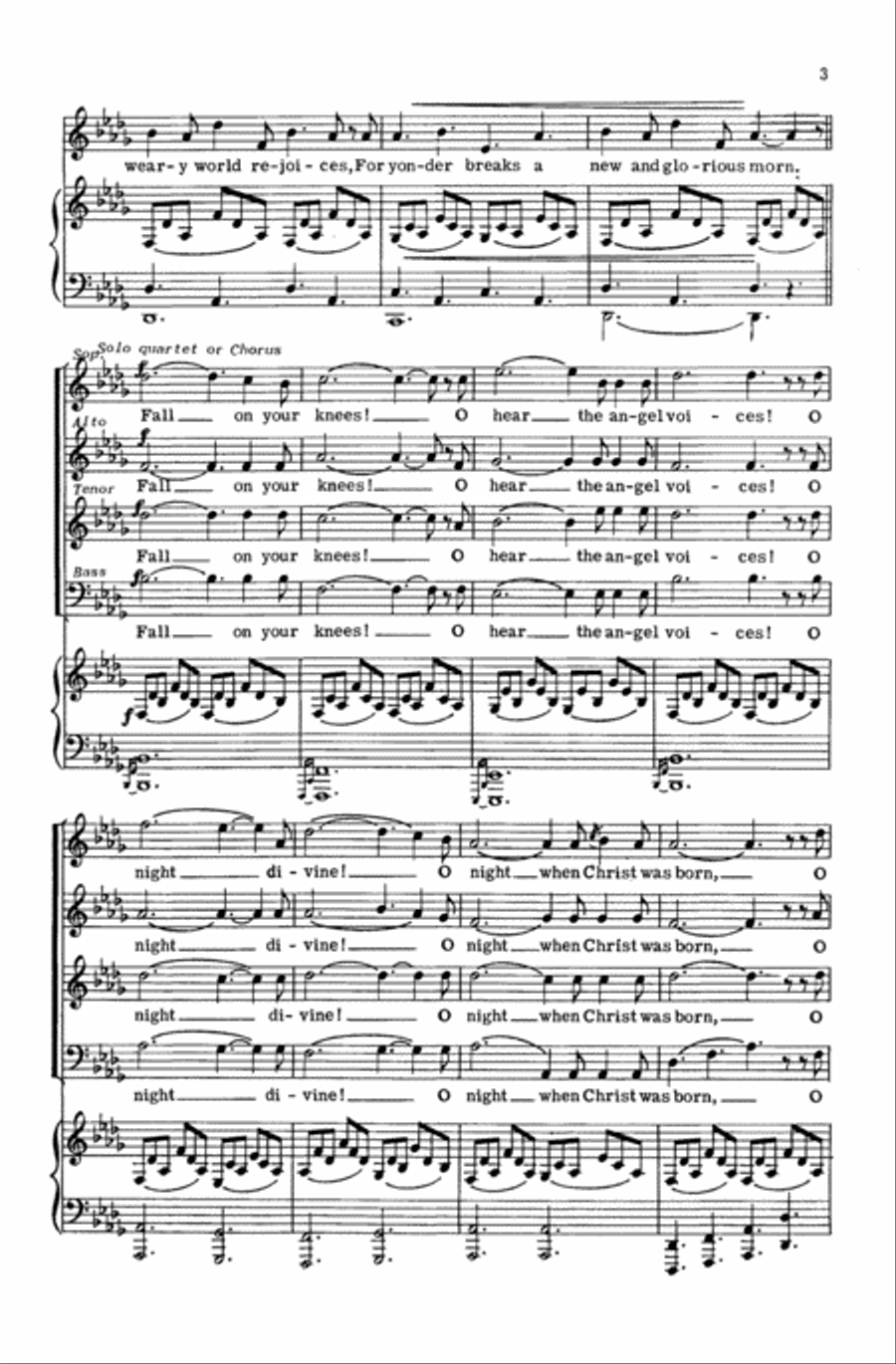 O Holy Night 4-Part scores gallery preview page 3