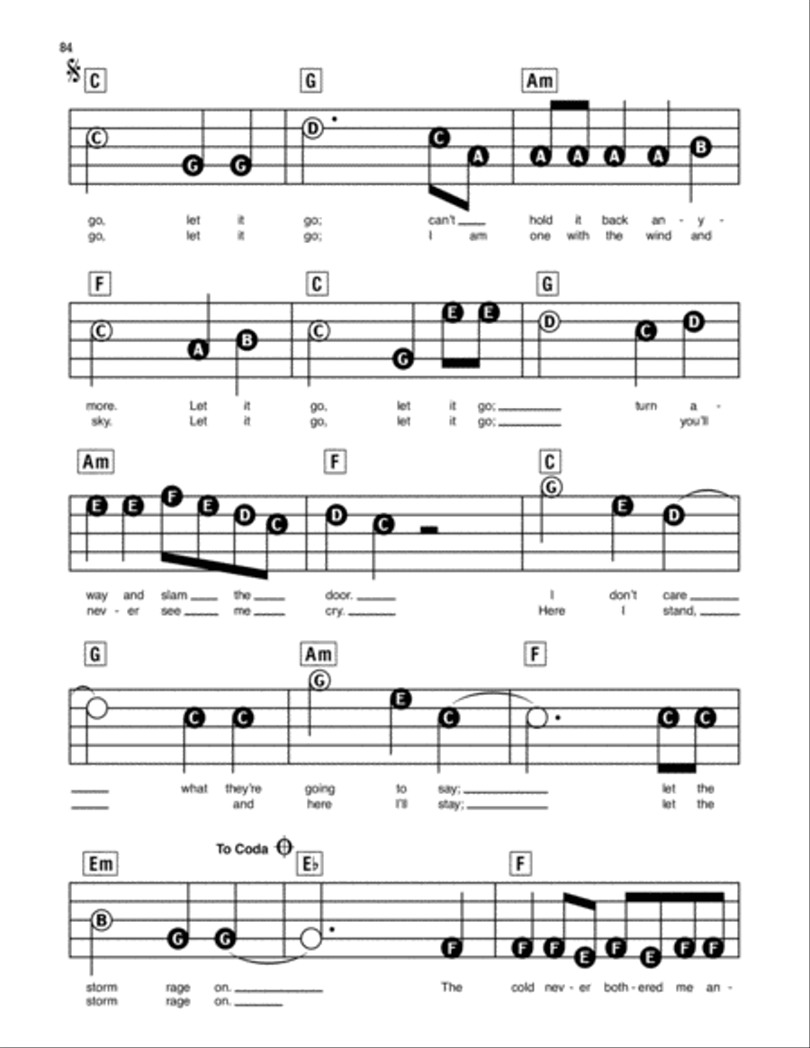 Let It Go (from Frozen) Electronic Keyboard scores gallery preview page 3