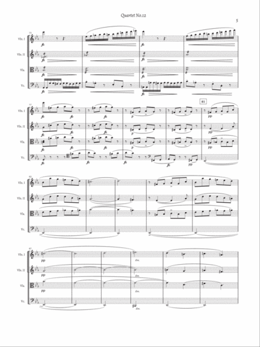 String Quartet No.12 String Quartet scores gallery preview page 5