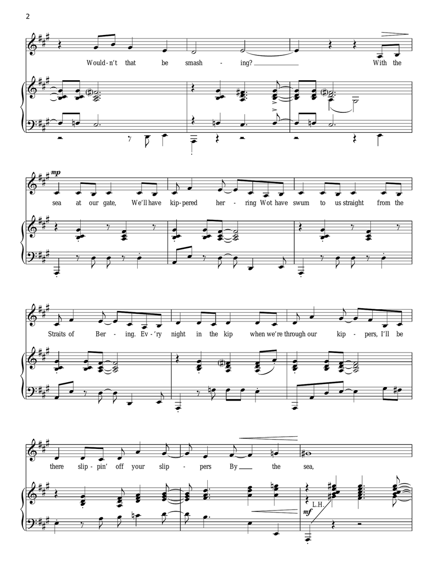 By The Sea Piano, Vocal scores gallery preview page 2
