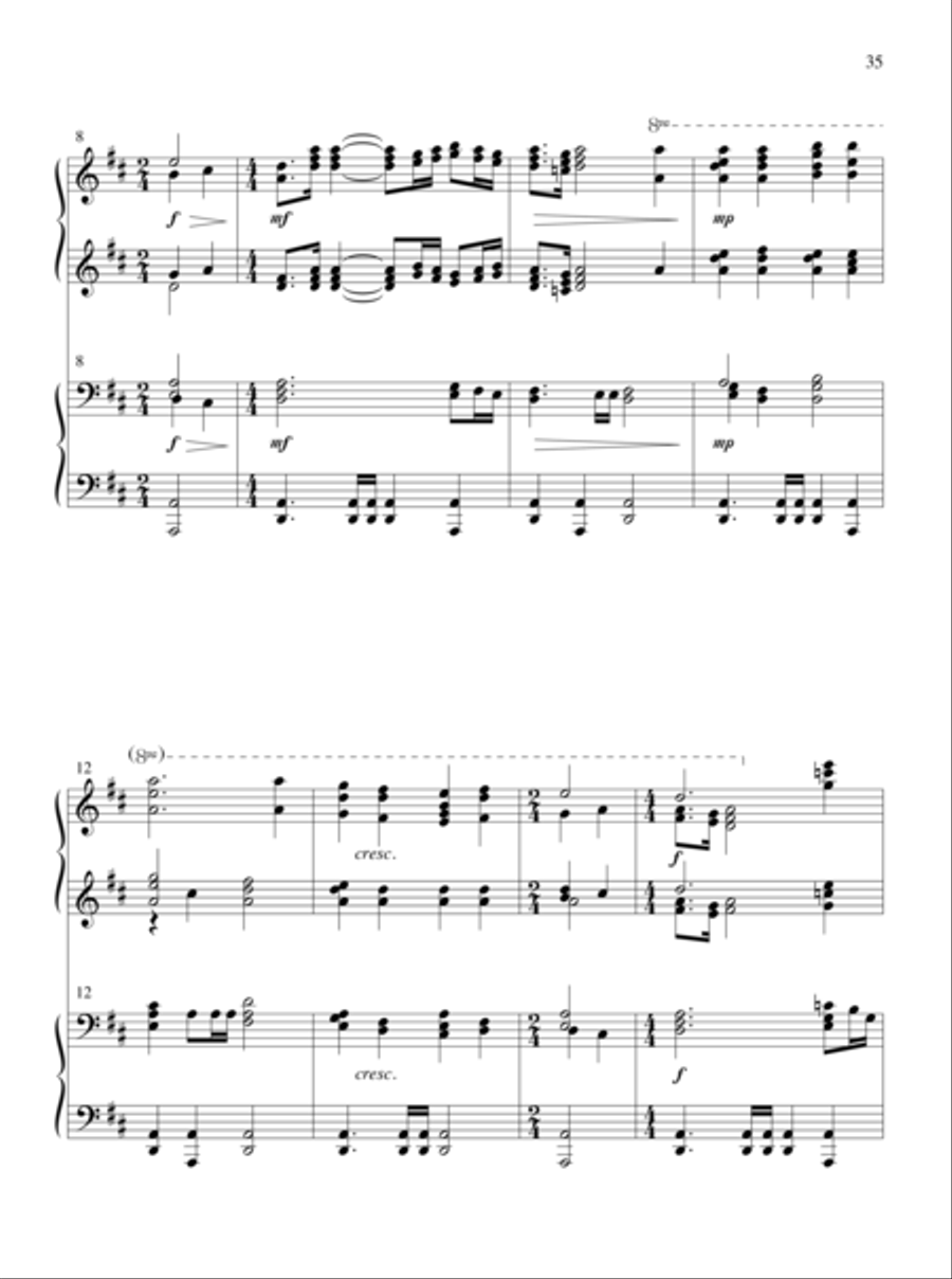 The Glories of My God and King Piano Duet scores gallery preview page 19