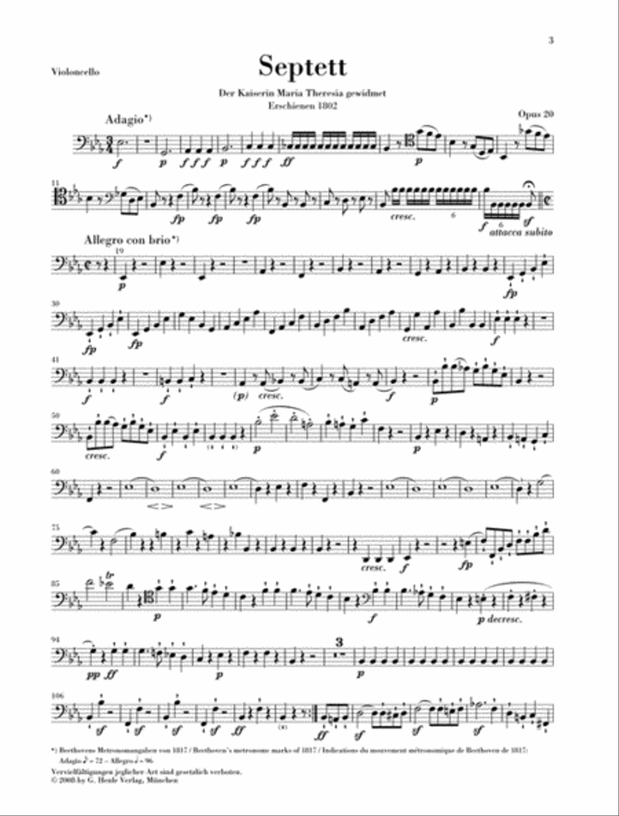 Septet in E-flat Major, Op. 20 Bassoon scores gallery preview page 8