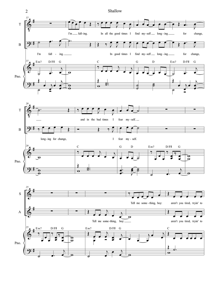 Shallow Shallow 4-Part scores gallery preview page 2
