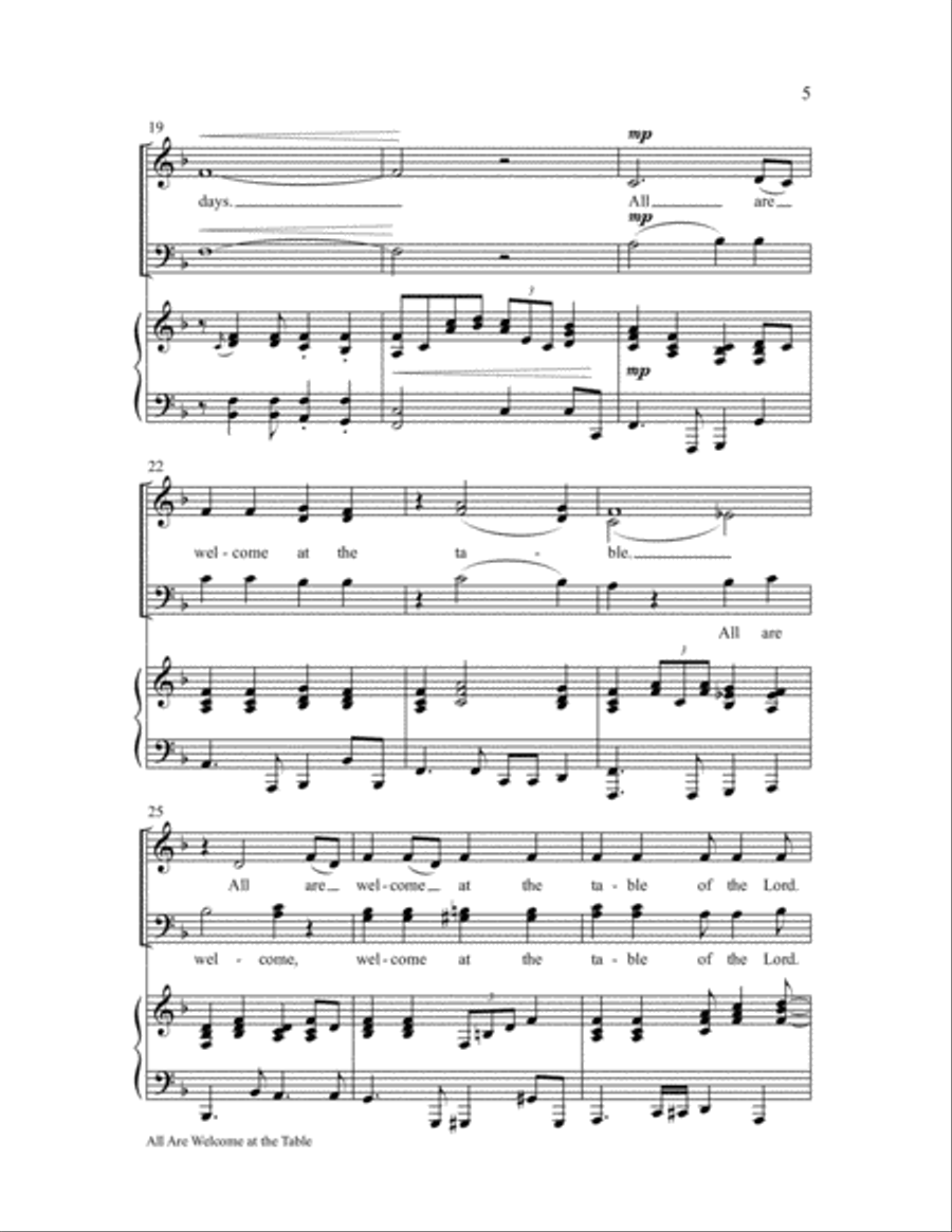 All Are Welcome at the Table 4-Part scores gallery preview page 5