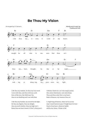 Book cover for Be Thou My Vision (Key of B-Flat Major)