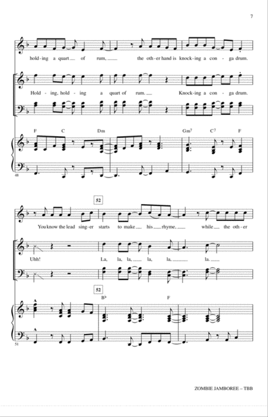 Zombie Jamboree (Back To Back) 3-Part scores gallery preview page 6