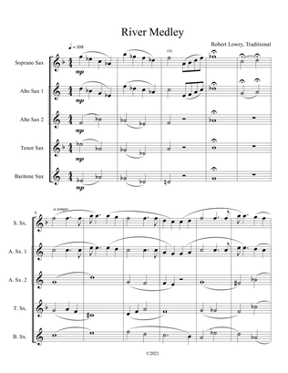 Book cover for River Medley for Sax Quartet/Quintet (SAATB)