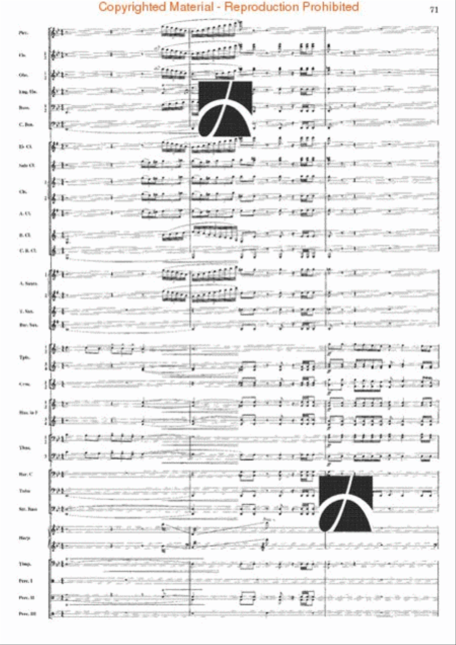 Belkis, Regina Di Saba (Part II) Concert Band scores gallery preview page 71