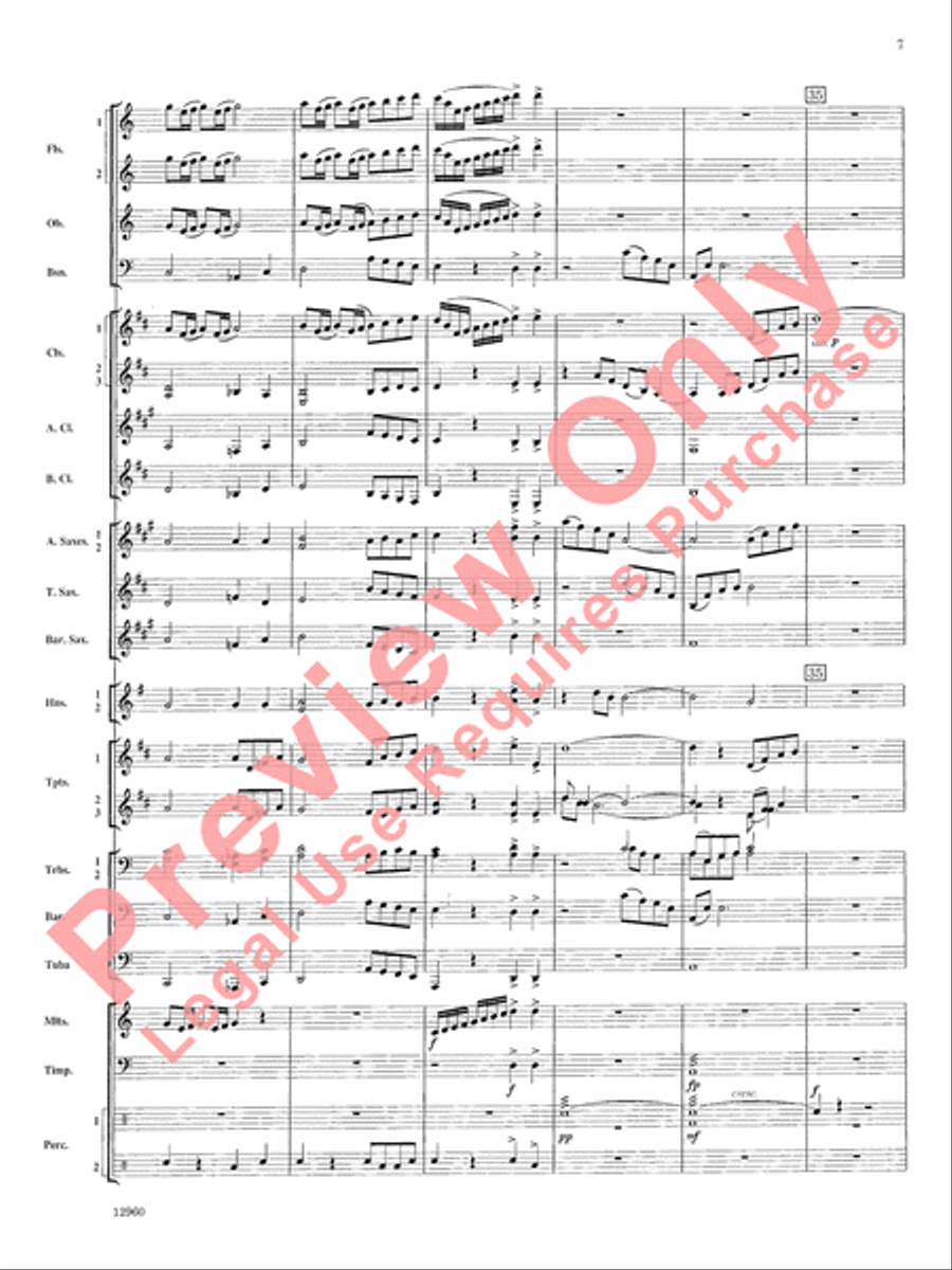 Sailing Songs Concert Band scores gallery preview page 8