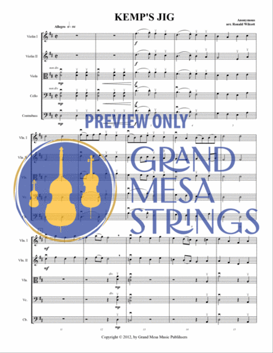 Kemp's Jig String Orchestra scores gallery preview page 2