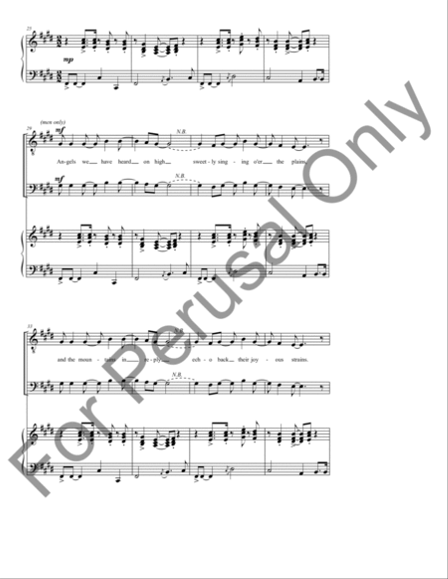Angels Heard On High Angels Heard On High 4-Part scores gallery preview page 4