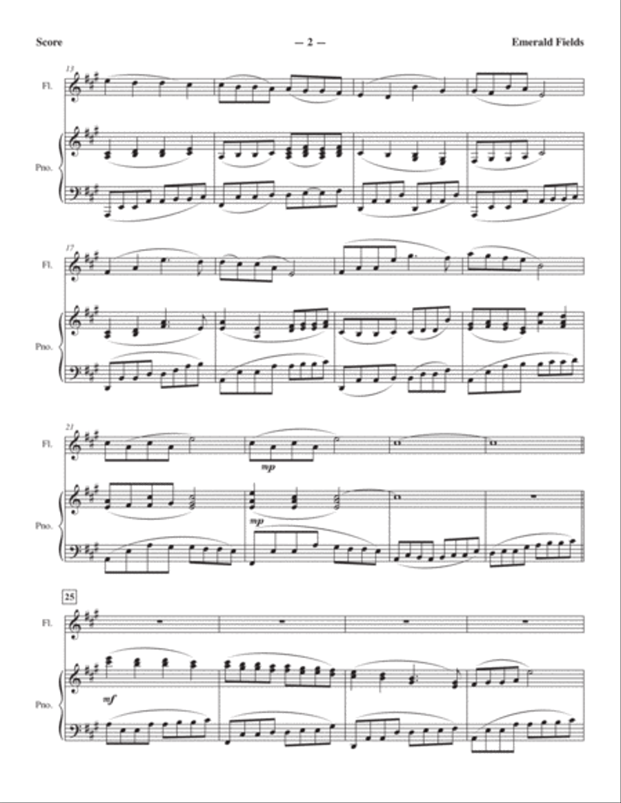 Emerald Fields Emerald Fields Flute Solo scores gallery preview page 2