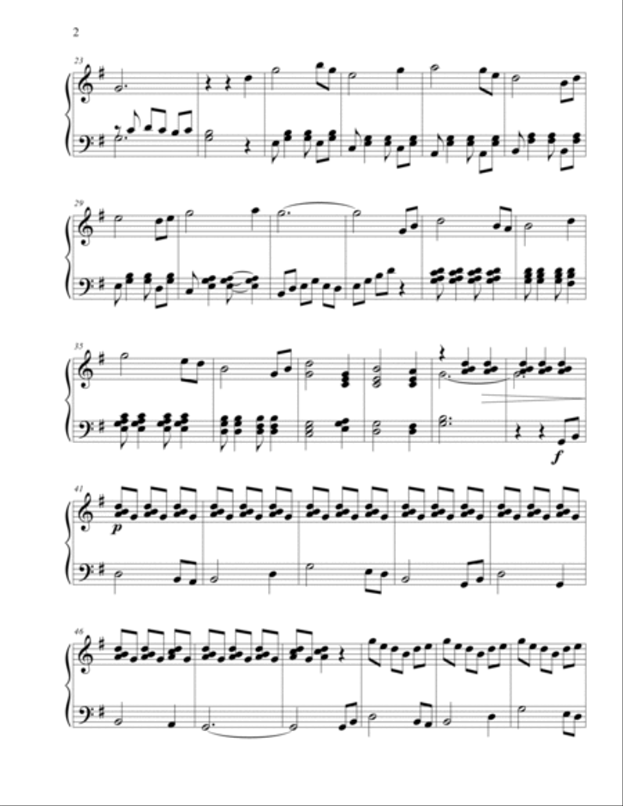 My Shepherd Will Supply My Need (RESIGNATION) Piano Solo scores gallery preview page 2