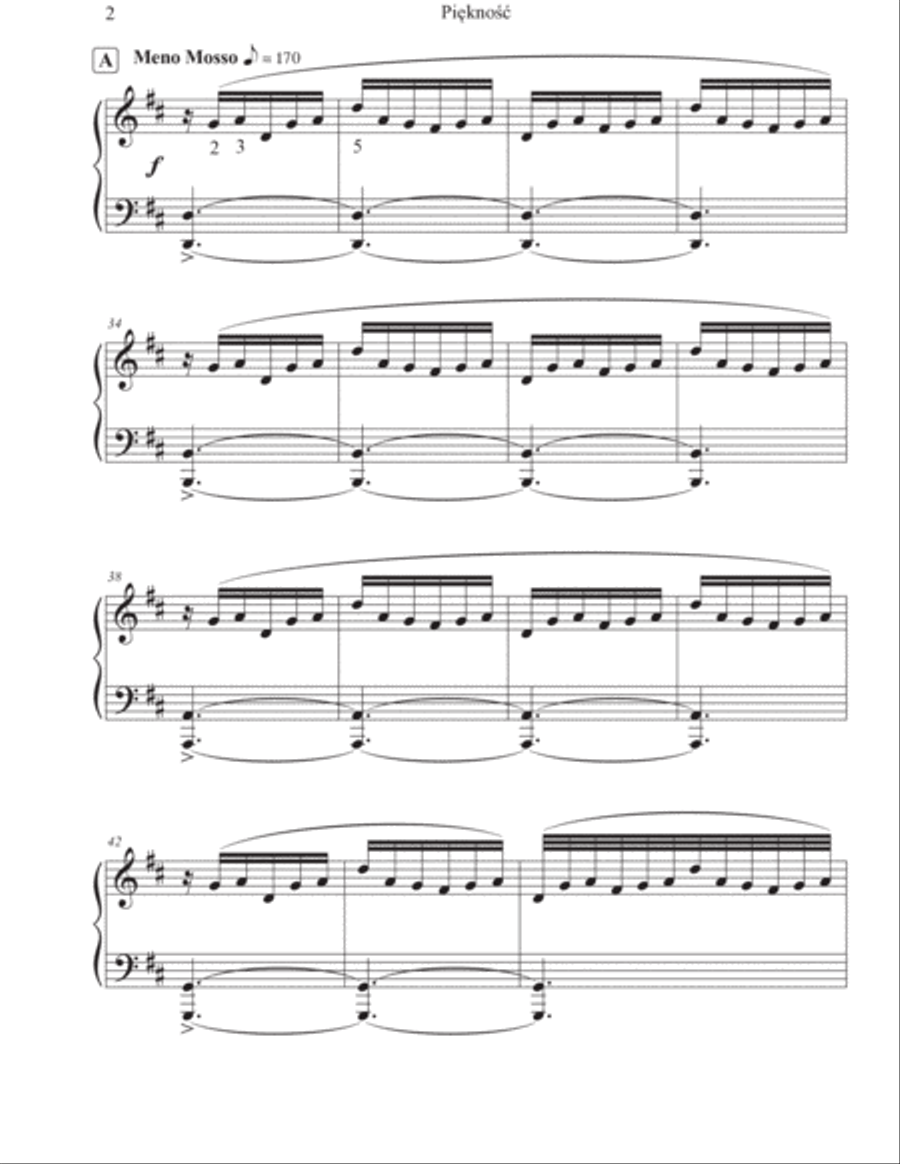 Pieknosc - piano solo Piano Solo scores gallery preview page 2