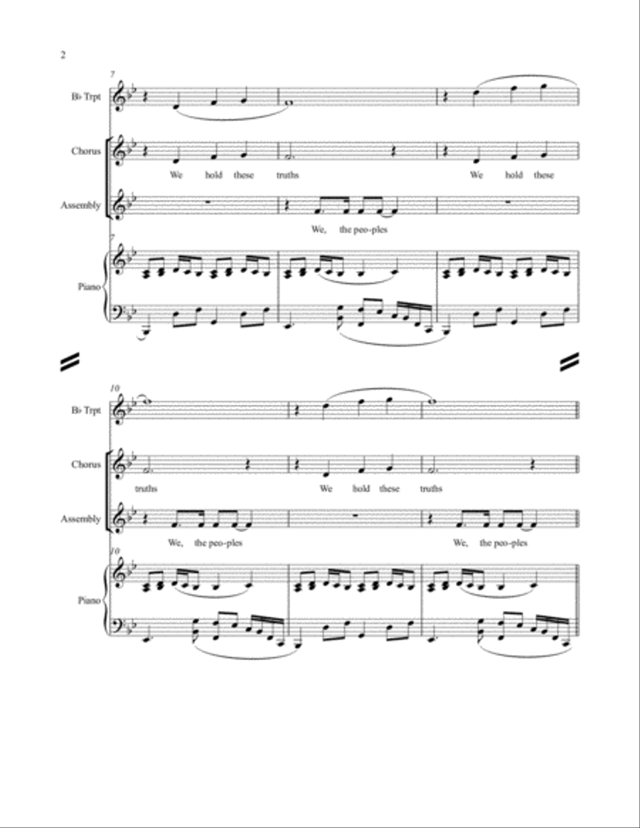 Every Man, Woman, and Child - Full Score - Bb Major Choir scores gallery preview page 2