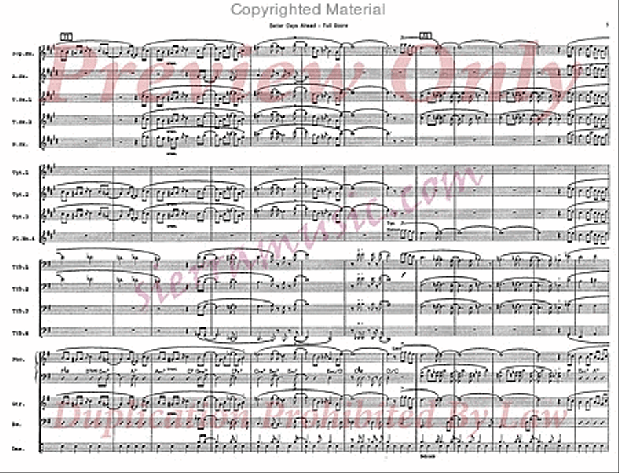 Better Days Ahead Big Band scores gallery preview page 6