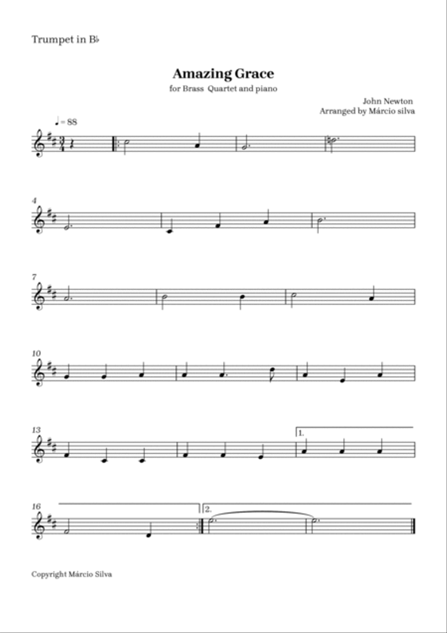 Amazing grace Trombone scores gallery preview page 4