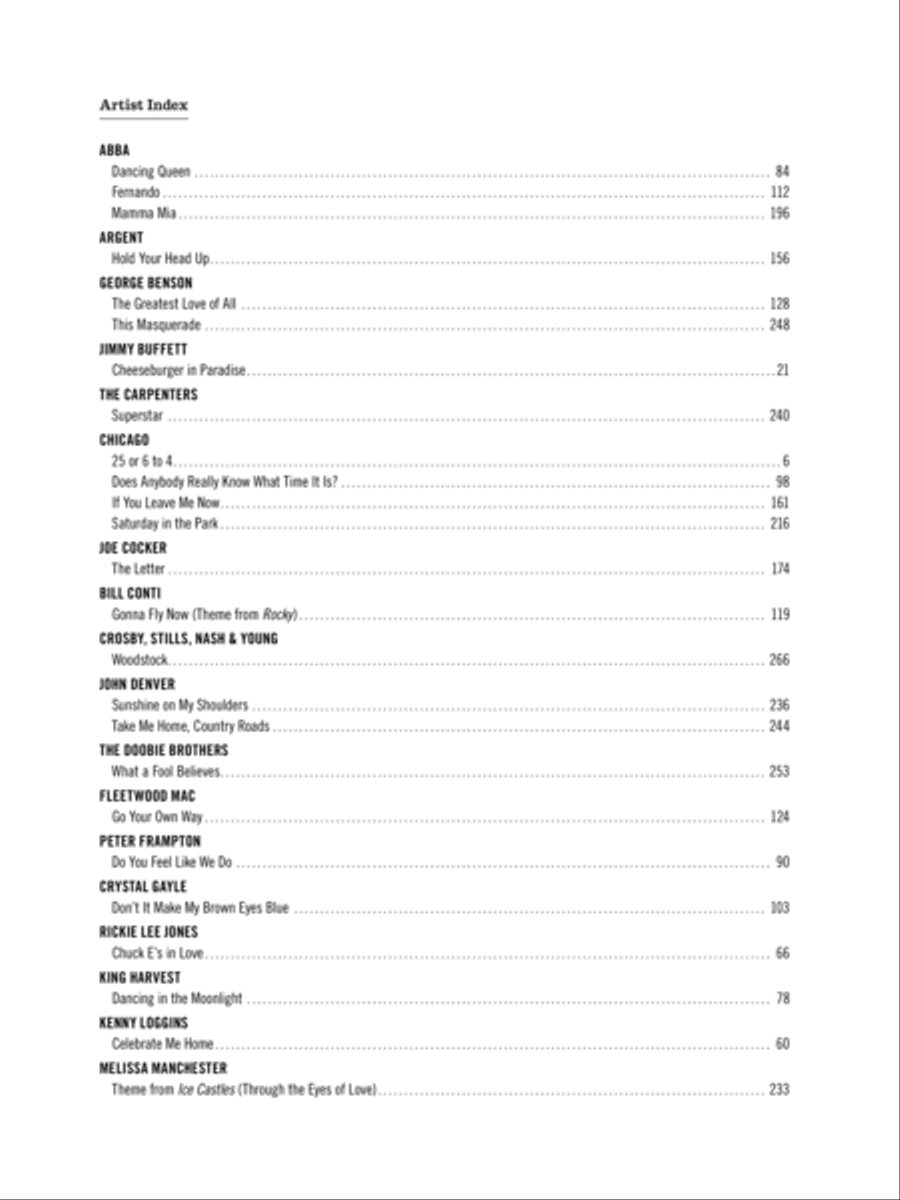 Greatest Hits -- The 1970s for Piano Piano, Vocal, Guitar scores gallery preview page 3