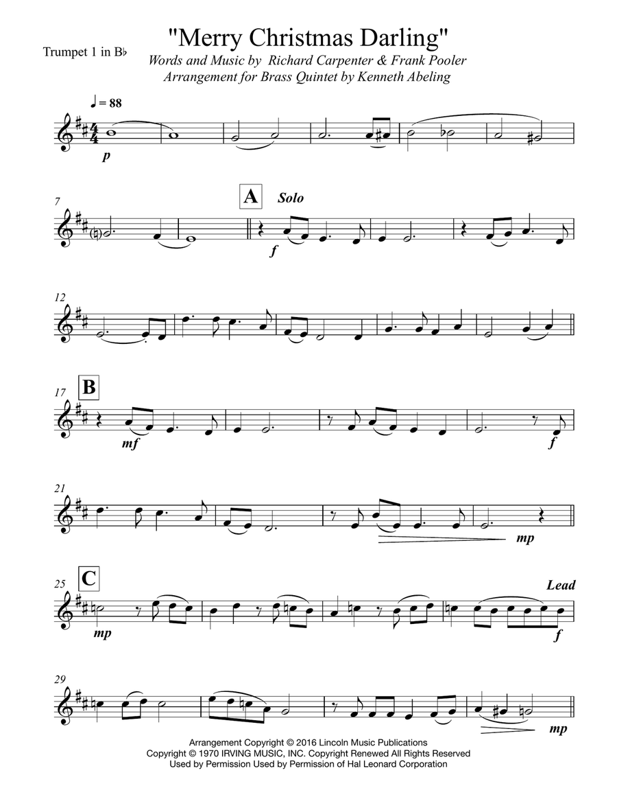 Merry Christmas, Darling Brass Ensemble scores gallery preview page 6