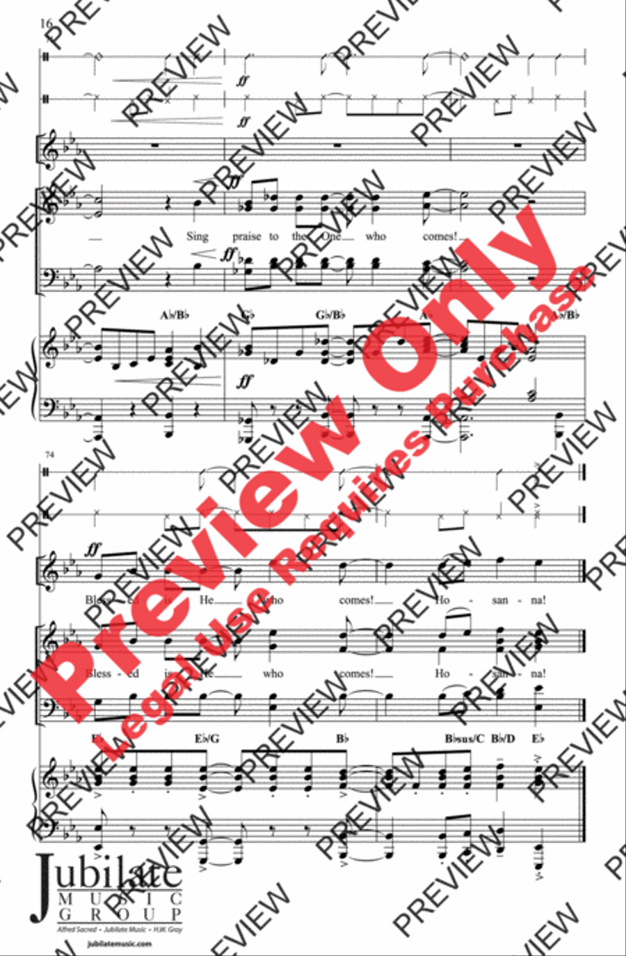 Hosanna! 4-Part scores gallery preview page 16