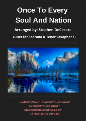 Once To Every Soul And Nation (Duet for Soprano and Tenor Saxophone)