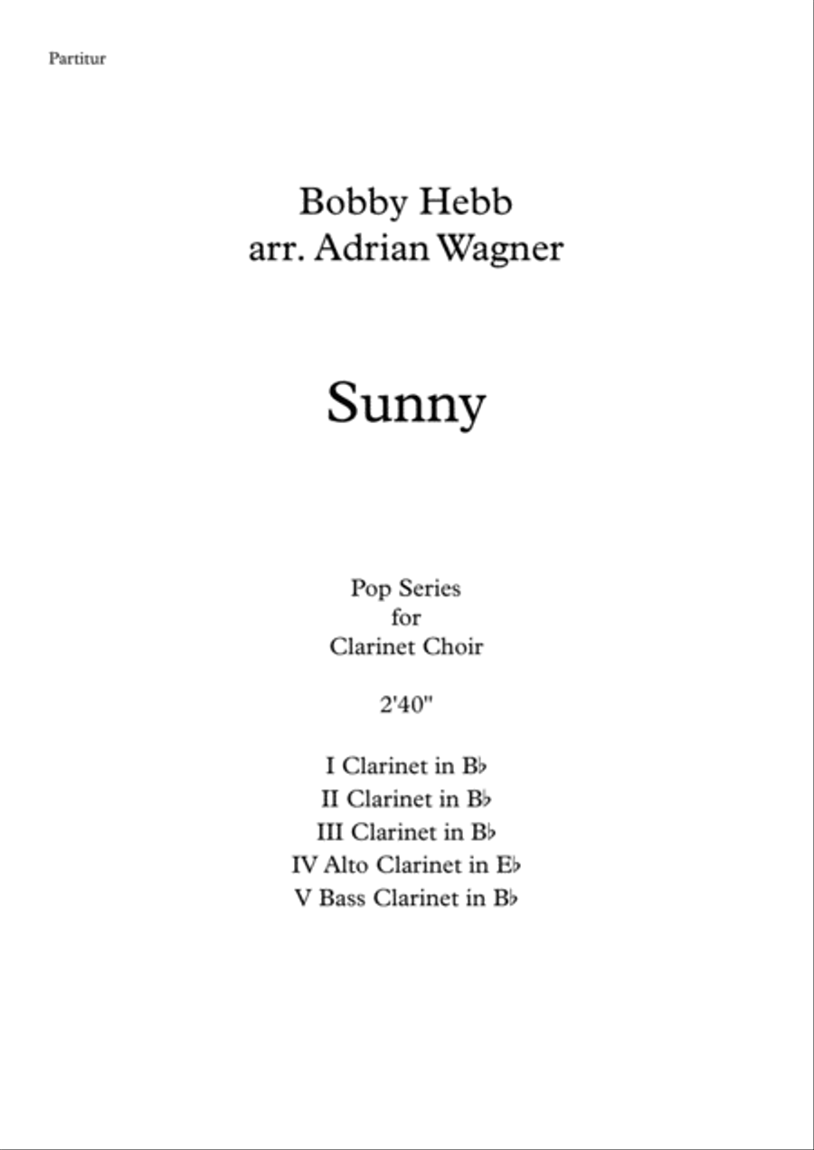 Sunny Clarinet Choir scores gallery preview page 2