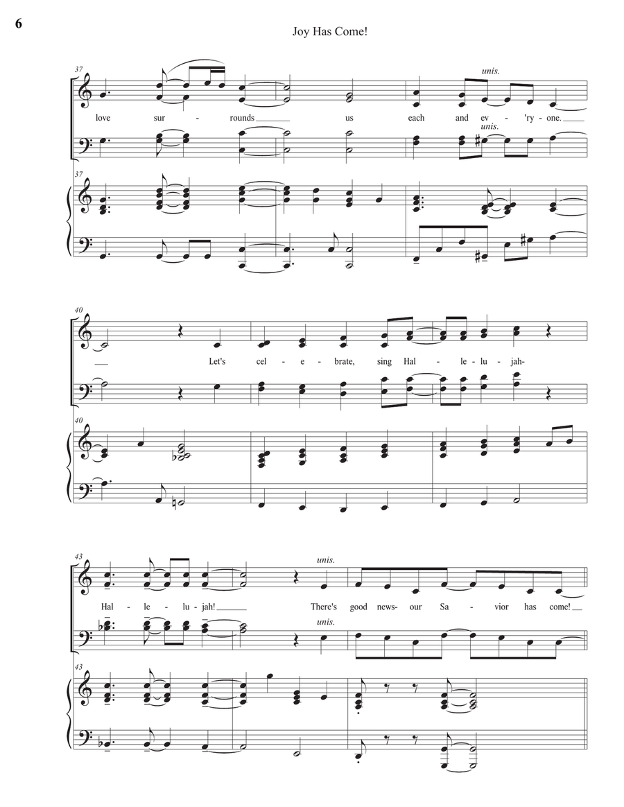 Joy Has Come! 4-Part scores gallery preview page 6