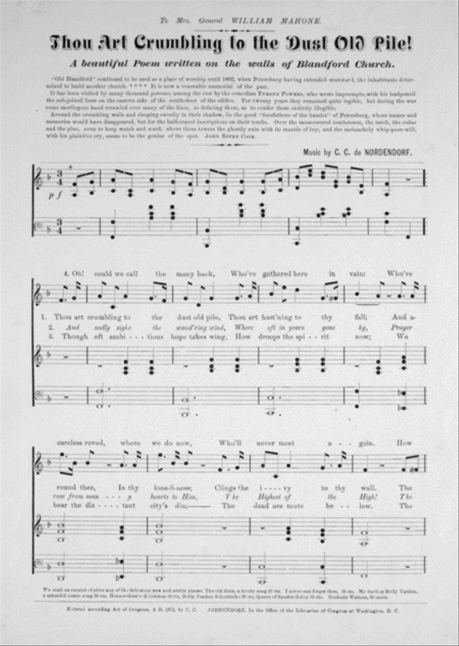 Thou Art Crumbling to the Dust Old Pile 4-Part scores gallery preview page 2