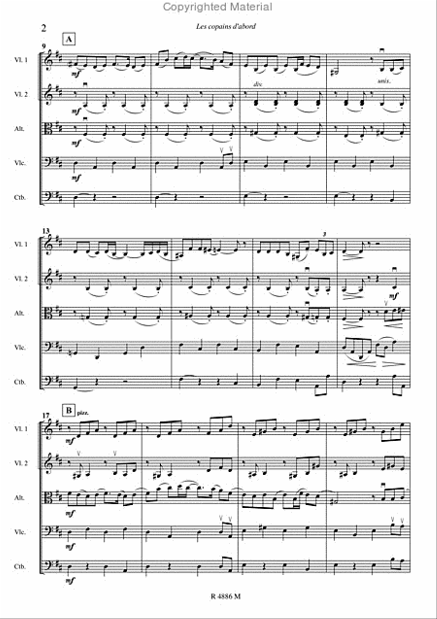 Les Copains d'abord Les Copains d'abord Score scores gallery preview page 3
