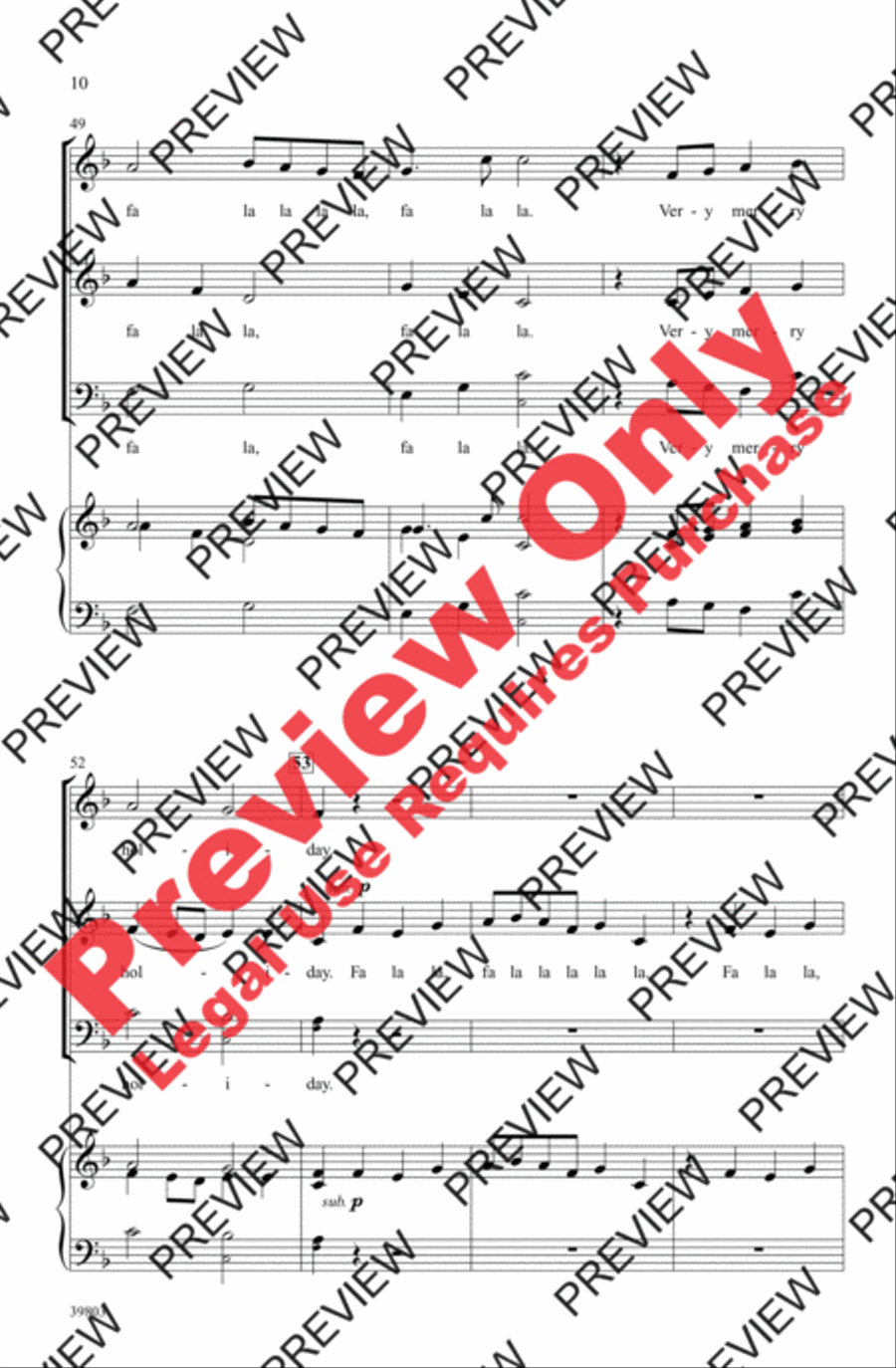 A Very Merry Fa La La A Very Merry Fa La La 3-Part scores gallery preview page 10