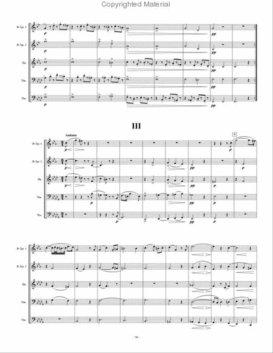 Quintet No. 3 Brass Quintet scores gallery preview page 4