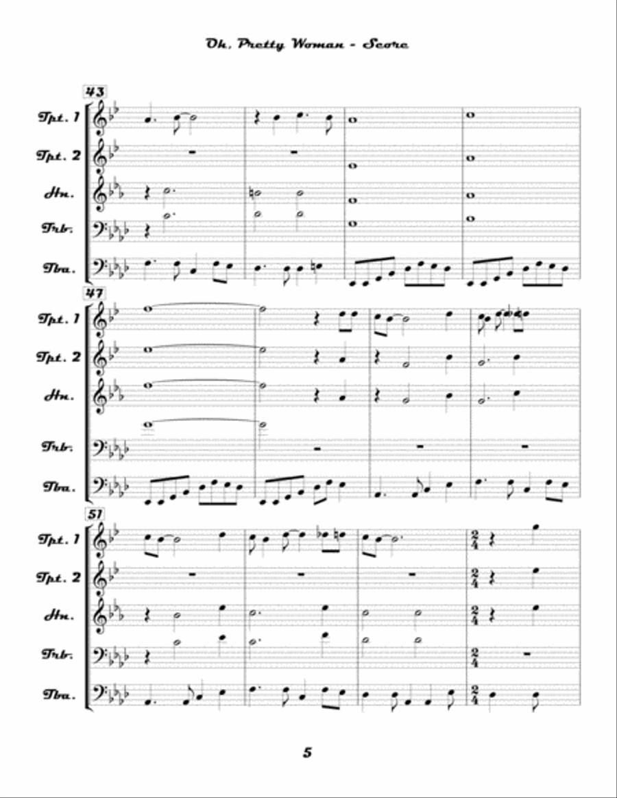 Oh, Pretty Woman Oh, Pretty Woman School and Community scores gallery preview page 5