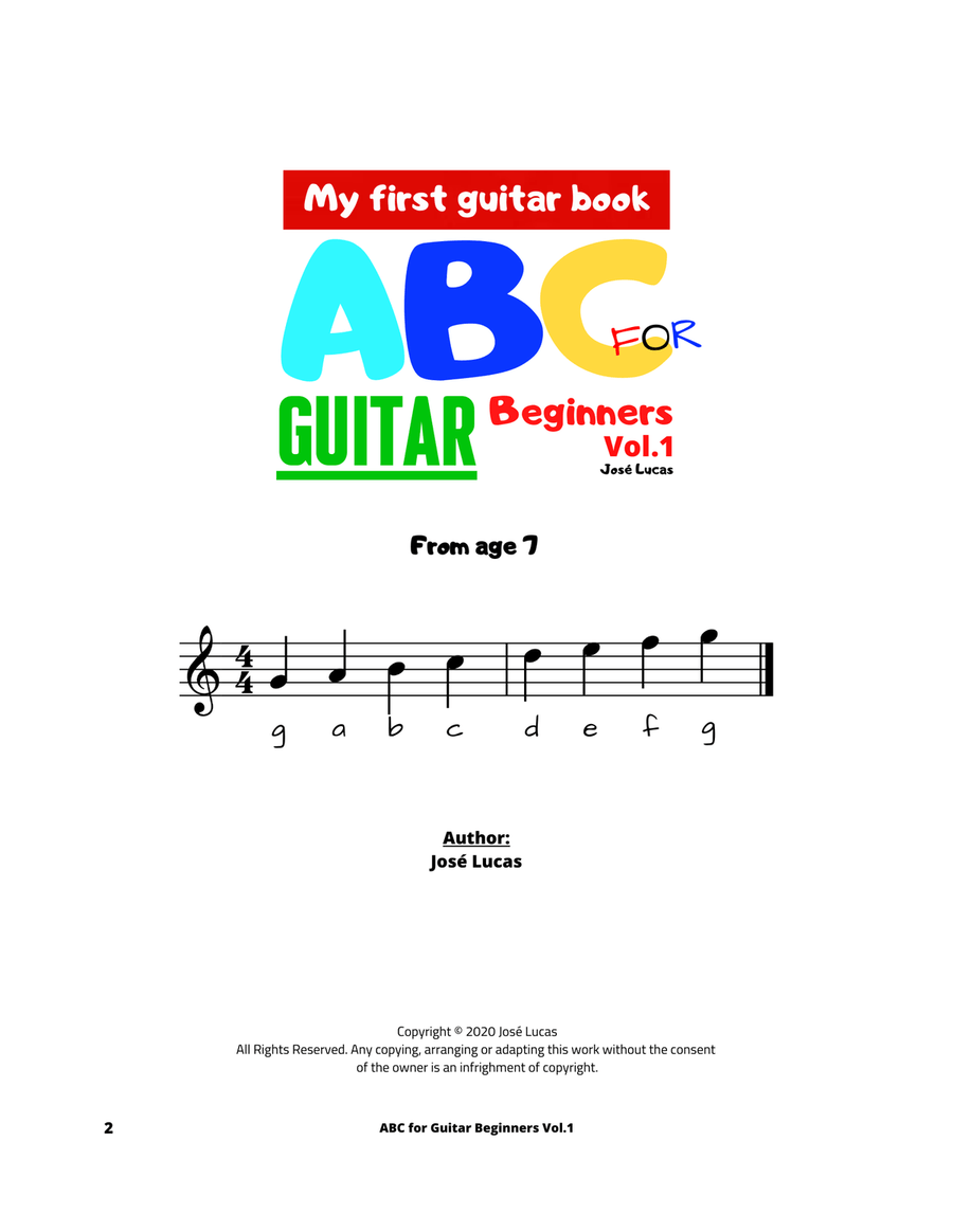 ABC For Guitar Beginners Vol.1 Acoustic Guitar scores gallery preview page 3