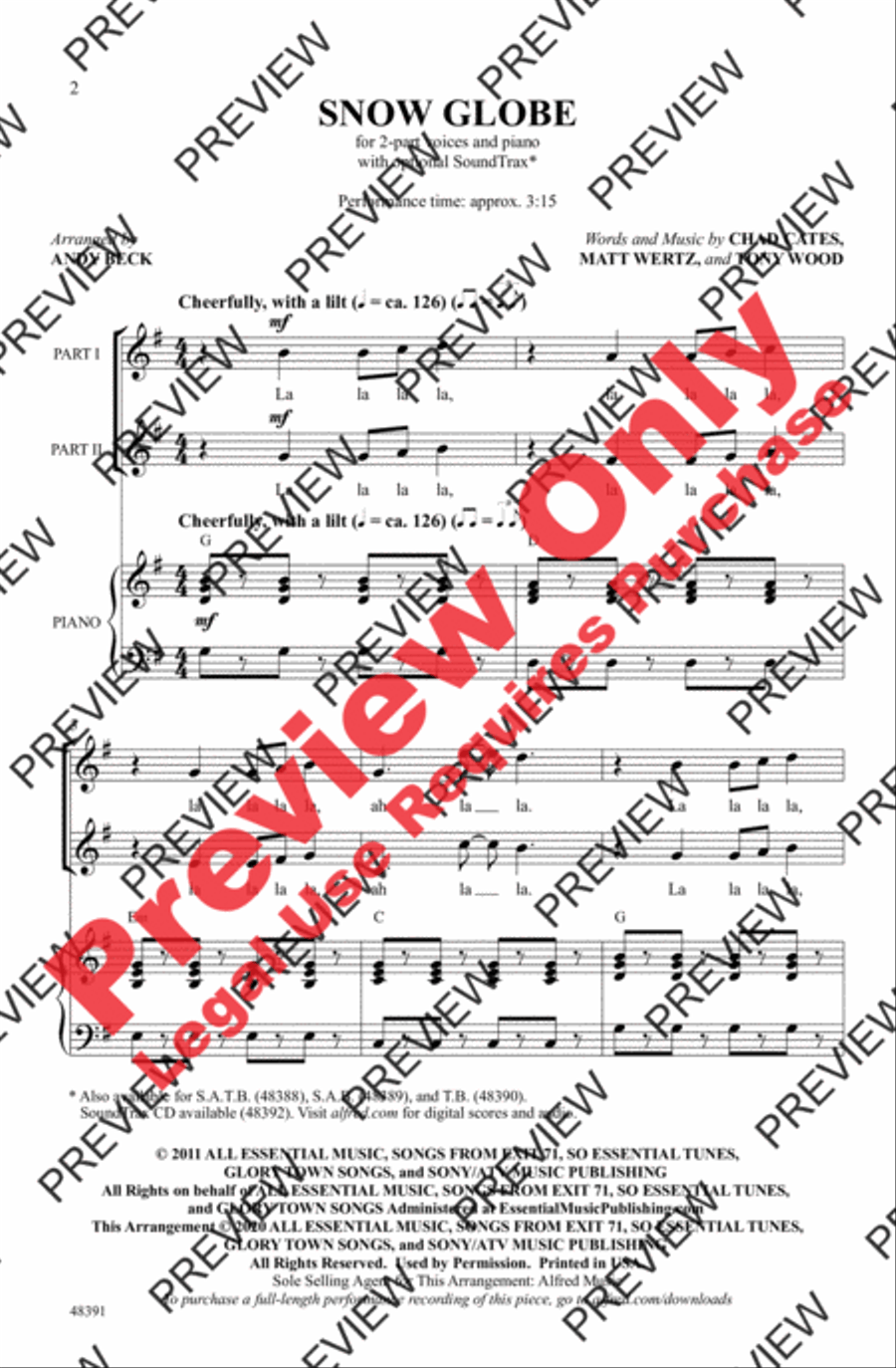 Snow Globe 2-Part scores gallery preview page 2